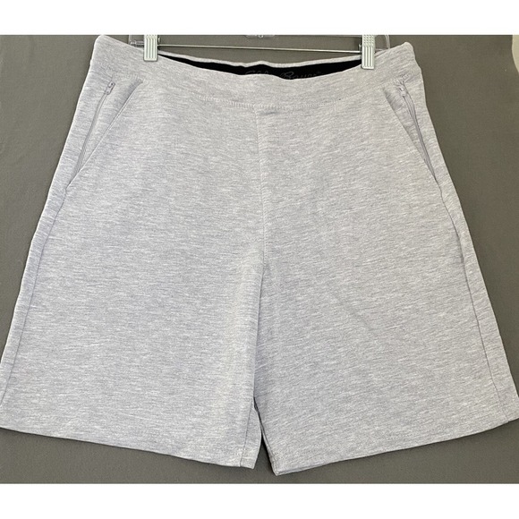 EDDIE BAUER Lounge Shorts Men's Large Gray Flex Waist Knit Drawstring Casual - Picture 1 of 11